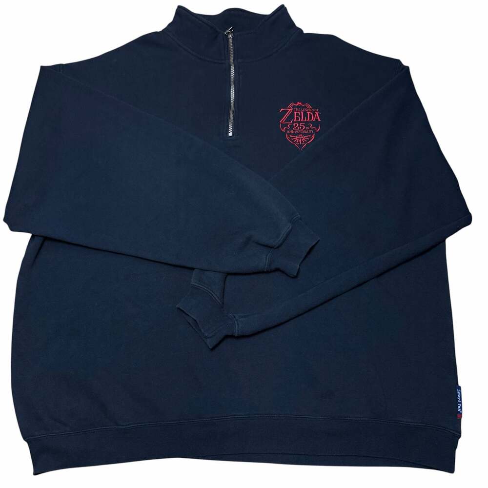 Sport-Tek The Legend of Zelda 25th Anniversary Black Quarter Zip Sweatshirt XL